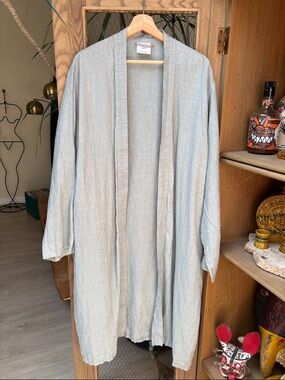 Restoration Hardware Stonewashed Belgian Flax Linen Robe